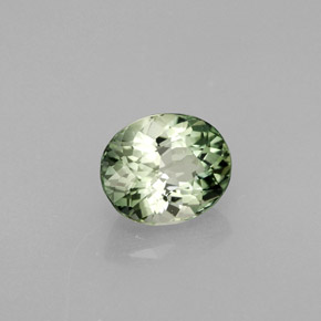 1.52 ct Green Tourmaline Stone, Natural Tourmaline in Oval Facet Shape for Sale