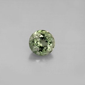 1.11 ct Green Tourmaline Gemstone, Tourmaline Gem in Round Facet Shape for Sale.