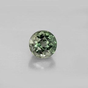 1.31 ct Green Tourmaline Gemstone, Tourmaline Gem in Round Facet Shape for Sale.