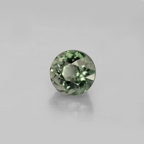 1.31 ct Green Tourmaline Stone, Natural Tourmaline in Round Facet Shape for Sale
