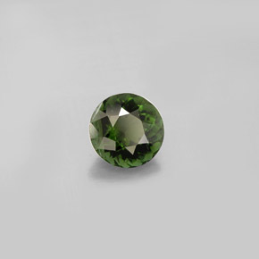 0.91 ct Green Tourmaline Stone, Natural Tourmaline in Round Facet Shape for Sale