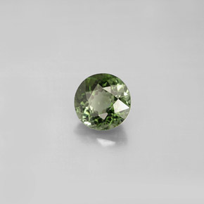 0.90 ct Green Tourmaline Stone, Natural Tourmaline in Round Facet Shape for Sale