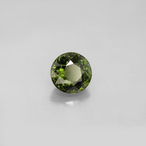 1.04 ct Green Tourmaline Stone, Natural Tourmaline in Round Facet Shape for Sale