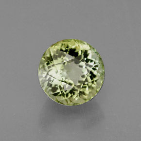 1.24 ct Green Tourmaline Stone, Natural Tourmaline in Round Facet Shape for Sale
