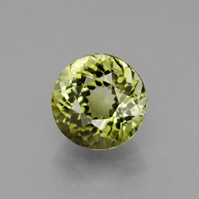 1.15 ct Green Tourmaline Gemstone, Tourmaline Gem in Round Facet Shape for Sale.