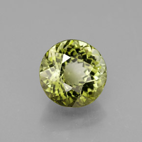 1.15 ct Green Tourmaline Stone, Natural Tourmaline in Round Facet Shape for Sale