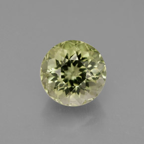 1.04 ct Green Tourmaline Gemstone, Tourmaline Gem in Round Facet Shape for Sale.