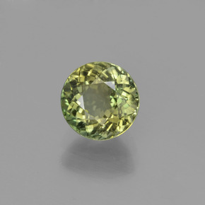 1.09 ct Green Tourmaline Gemstone, Tourmaline Gem in Round Facet Shape for Sale.