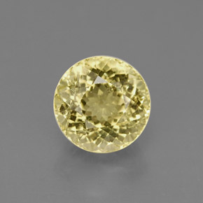 1.22 ct Yellow Tourmaline Gemstone, Tourmaline Gem in Round Facet Shape for Sale.