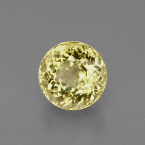 1.22 ct Yellow Tourmaline Stone, Natural Tourmaline in Round Facet Shape for Sale