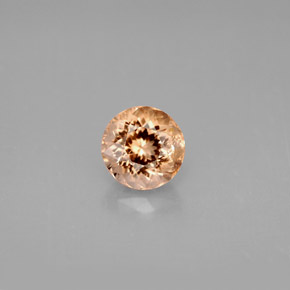 1.07 ct Orange Tourmaline Gemstone, Tourmaline Gem in Round Facet Shape for Sale.
