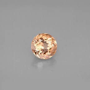 1.07 ct Orange Tourmaline Stone, Natural Tourmaline in Round Facet Shape for Sale