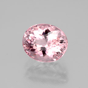 1.57 ct Pink Tourmaline Stone, Natural Tourmaline in Oval Facet Shape for Sale