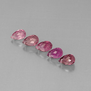 2.92 ct Multicolor Tourmaline Gemstone, Tourmaline Gem in Briolette with Hole Shape for Sale.