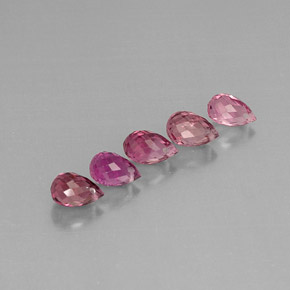 2.92 ct Multicolor Tourmaline Stone, Natural Tourmaline in Briolette with Hole Shape for Sale