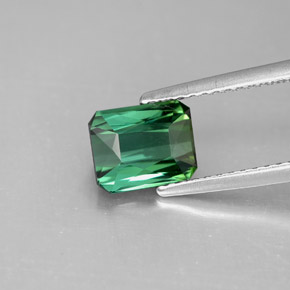 1.64 ct Green Tourmaline Gemstone, Tourmaline Gem in Octagon / Scissor Cut Shape for Sale.