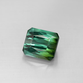 2.00 ct Green Tourmaline Gemstone, Tourmaline Gem in Octagon / Scissor Cut Shape for Sale.