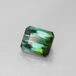 2.00 ct Green Tourmaline Stone, Natural Tourmaline in Octagon / Scissor Cut Shape for Sale