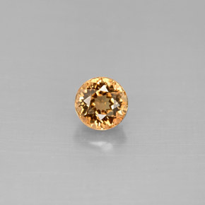 0.64 ct Orange Tourmaline Gemstone, Tourmaline Gem in Round Facet Shape for Sale.