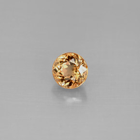 0.64 ct Orange Tourmaline Stone, Natural Tourmaline in Round Facet Shape for Sale