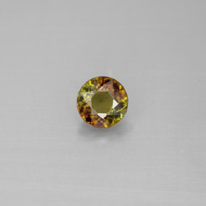 0.51 ct Green Tourmaline Gemstone, Tourmaline Gem in Round Facet Shape for Sale.