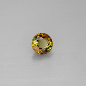 0.51 ct Green Tourmaline Stone, Natural Tourmaline in Round Facet Shape for Sale