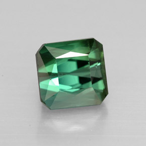 1.65 ct Green Tourmaline Gemstone, Tourmaline Gem in Octagon / Scissor Cut Shape for Sale.