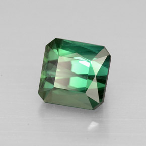 1.65 ct Green Tourmaline Stone, Natural Tourmaline in Octagon / Scissor Cut Shape for Sale