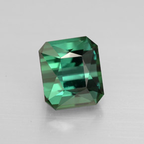 1.99 ct Green Tourmaline Gemstone, Tourmaline Gem in Octagon / Scissor Cut Shape for Sale.