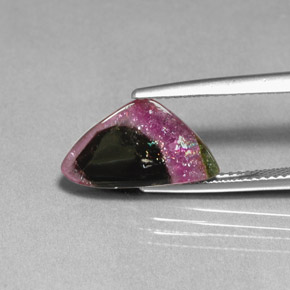 3.76 ct Multicolor Tourmaline Gemstone, Tourmaline Gem in Fancy Cabochon Shape for Sale.