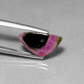 3.76 ct Multicolor Tourmaline Stone, Natural Tourmaline in Fancy Cabochon Shape for Sale