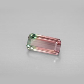 1.23 ct Multicolor Tourmaline Stone, Natural Tourmaline in Octagon Facet Shape for Sale