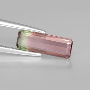 1.69 ct Multicolor Tourmaline Stone, Natural Tourmaline in Octagon Facet Shape for Sale