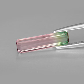 1.10 ct Multicolor Tourmaline Gemstone, Tourmaline Gem in Octagon Facet Shape for Sale.