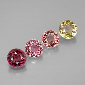 2.01 ct Multicolor Tourmaline Gemstone, Tourmaline Gem in Round Facet Shape for Sale.