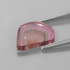 Tourmaline Gemstone in 12.5 x 11.2 mm Size for Sale, Tourmaline Stone in Watermelon Color