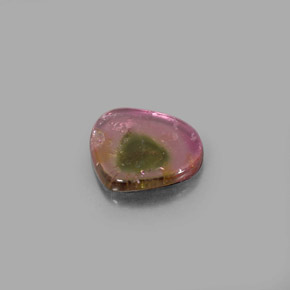 3.49 ct Multicolor Tourmaline Gemstone, Tourmaline Gem in Sliced Crystal Shape for Sale.