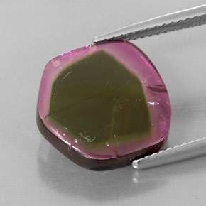 Tourmaline Gemstone in 14 x 13.5 mm Size for Sale, Tourmaline Stone in Watermelon Color