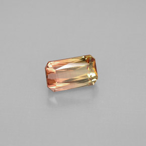 1.17 ct Bi-color Tourmaline Gemstone, Tourmaline Gem in Octagon / Scissor Cut Shape for Sale.
