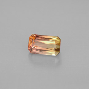 1.17 ct Bi-color Tourmaline Stone, Natural Tourmaline in Octagon / Scissor Cut Shape for Sale