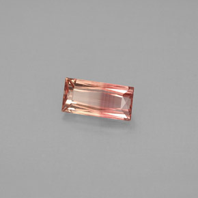 0.79 ct Bi-color Tourmaline Stone, Natural Tourmaline in Baguette / Scissor Cut Shape for Sale