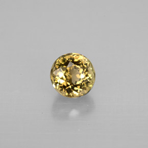 0.90 ct Yellow Tourmaline Stone, Natural Tourmaline in Round Facet Shape for Sale