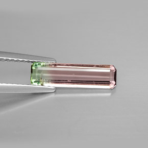1.36 ct Multicolor Tourmaline Stone, Natural Tourmaline in Octagon Facet Shape for Sale
