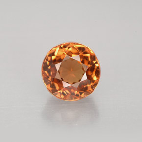 1.74 ct Orange Tourmaline Gemstone, Tourmaline Gem in Round Facet Shape for Sale.