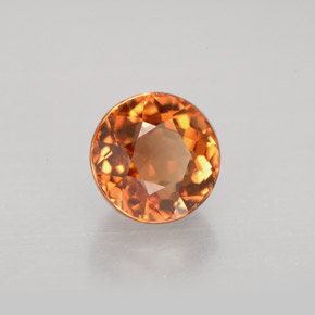 1.74 ct Orange Tourmaline Stone, Natural Tourmaline in Round Facet Shape for Sale