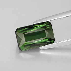 2.15 ct Green Tourmaline Gemstone, Tourmaline Gem in Octagon / Scissor Cut Shape for Sale.