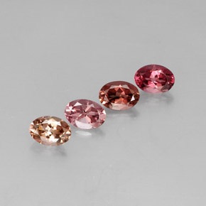 3.38 ct Multicolor Tourmaline Stone, Natural Tourmaline in Oval Facet Shape for Sale