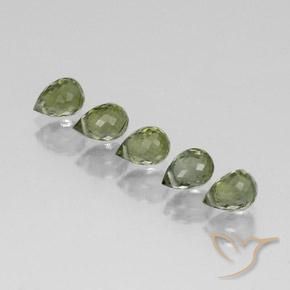 Tourmaline Gemstones in 5.1 x 3.6 mm Size for Sale, Tourmaline Stones in Light Forest Green Color