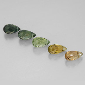Multicolor Tourmaline Gem - 0.5ct Briolette with Hole (ID: 307345)