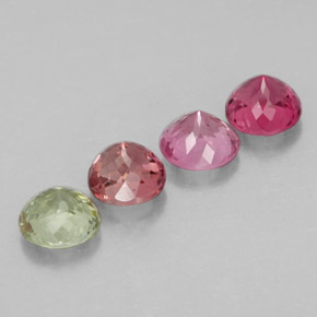 Tourmaline Gemstone in 4.7 mm Size for Sale, Tourmaline Stone in Multicolor Color